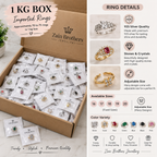 1 KG Imported Rings Box – Approx. 70–75 Rings | Mixed Trending Designs