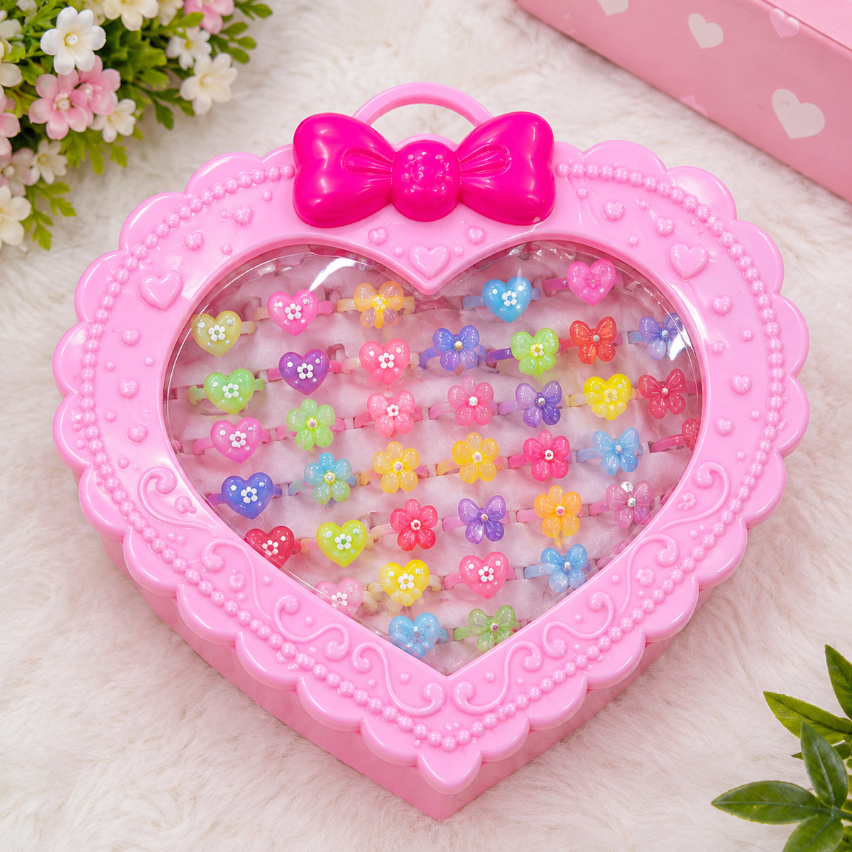 Baby Girls’ Rings Box – 36 Rings Included