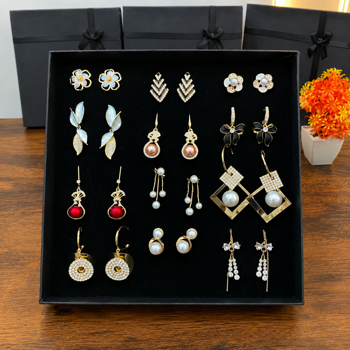 Wholesale Deal Box
12 Pairs Mixed Random Imported Earrings