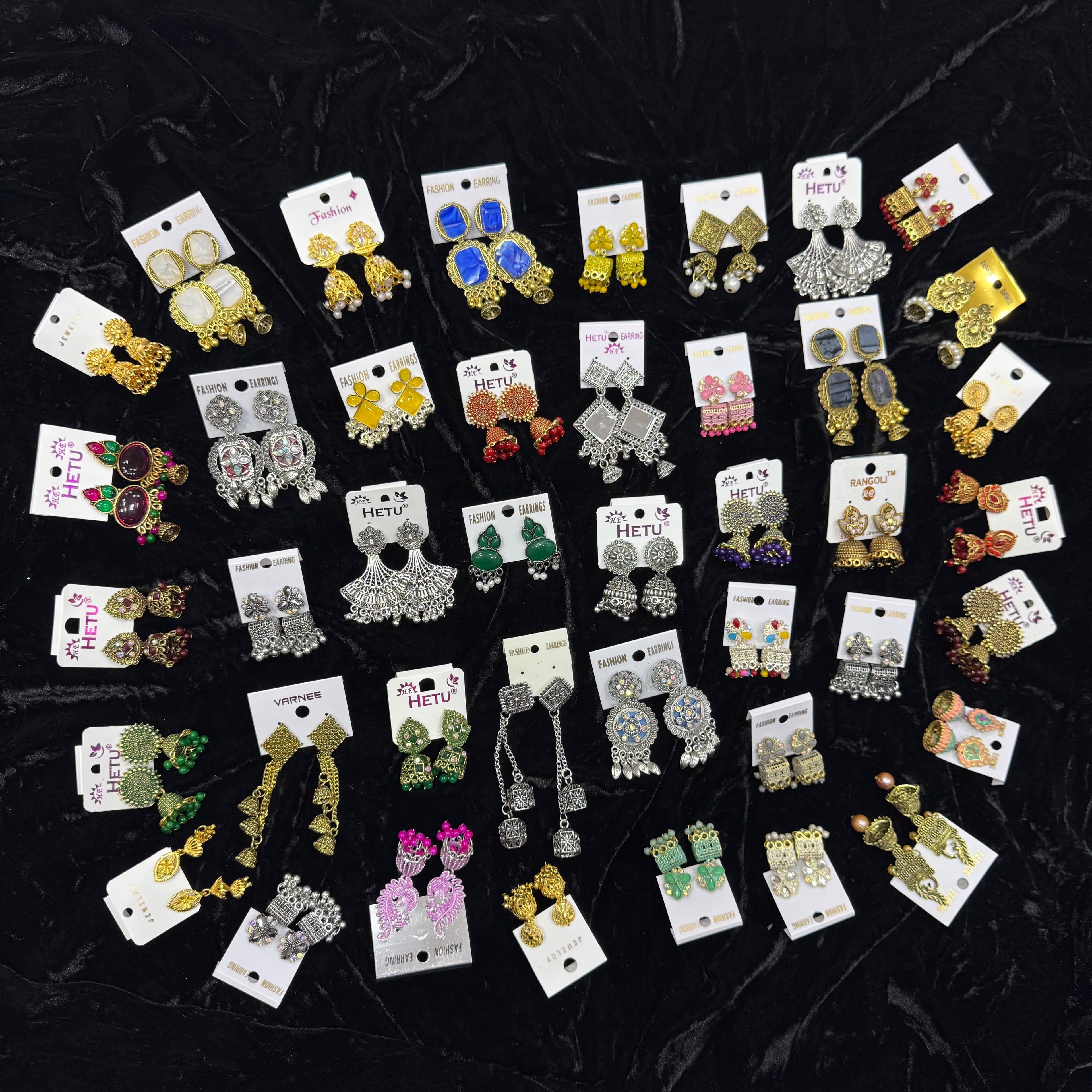 Original Indian Jhumki Box | 40 Mixed Designs | Wholesale Pack