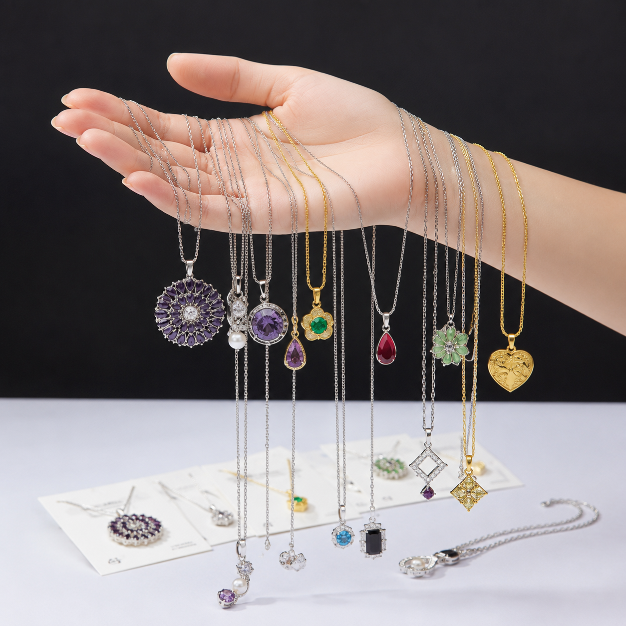 Premium Luxury Necklace Collection – 12 Mix Designs