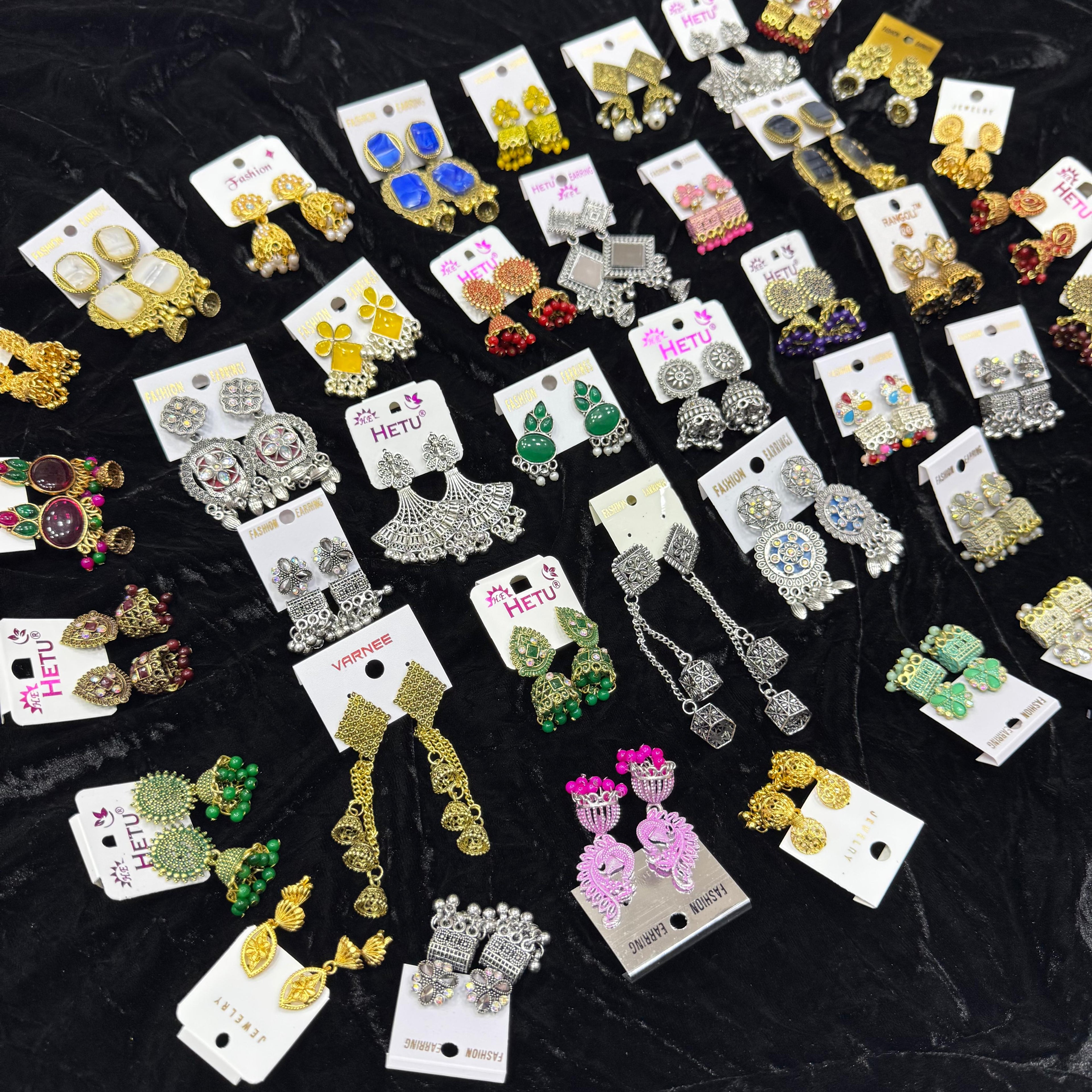 Original Indian Jhumki Box | 40 Mixed Designs | Wholesale Pack