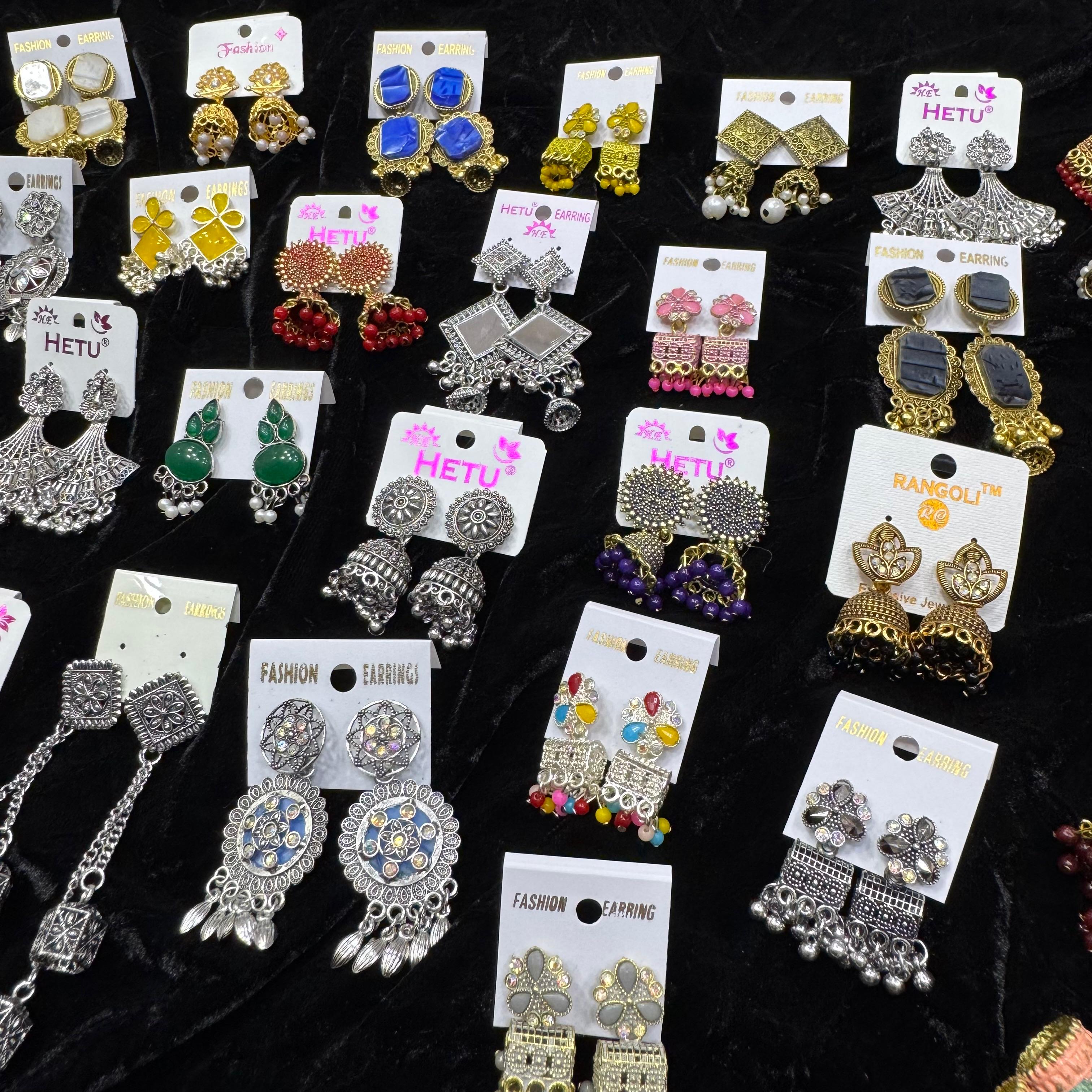 Original Indian Jhumki Box | 40 Mixed Designs | Wholesale Pack