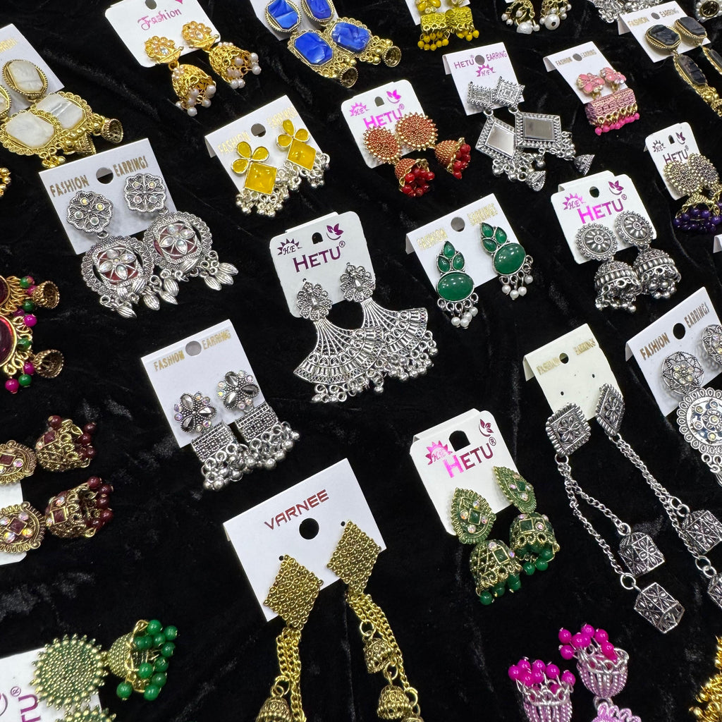 Original Indian Jhumki Box | 40 Mixed Designs | Wholesale Pack