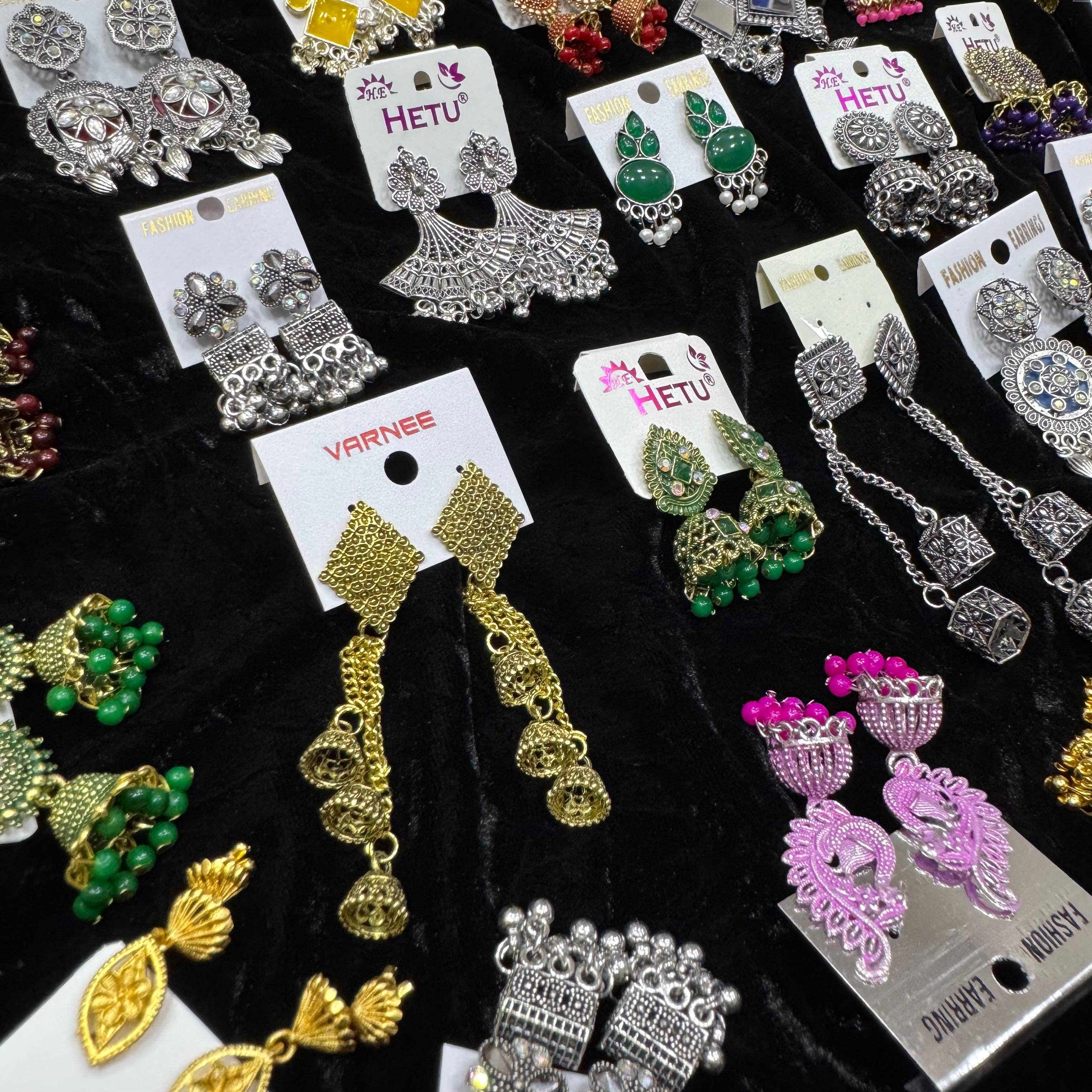 Original Indian Jhumki Box | 40 Mixed Designs | Wholesale Pack
