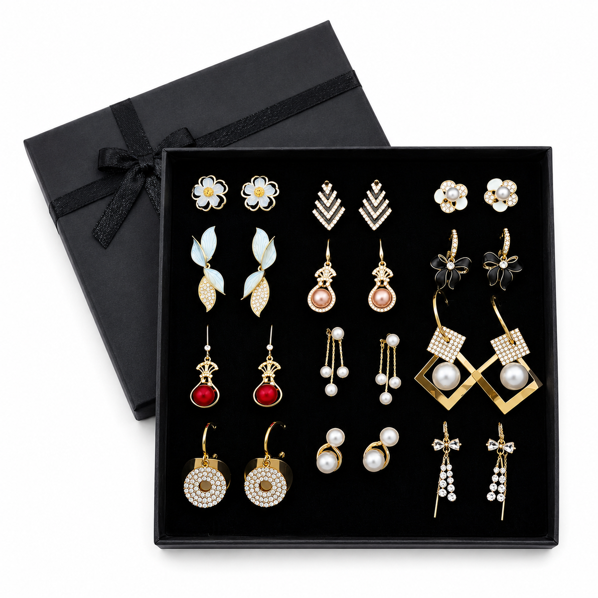Wholesale Deal Box
12 Pairs Mixed Random Imported Earrings