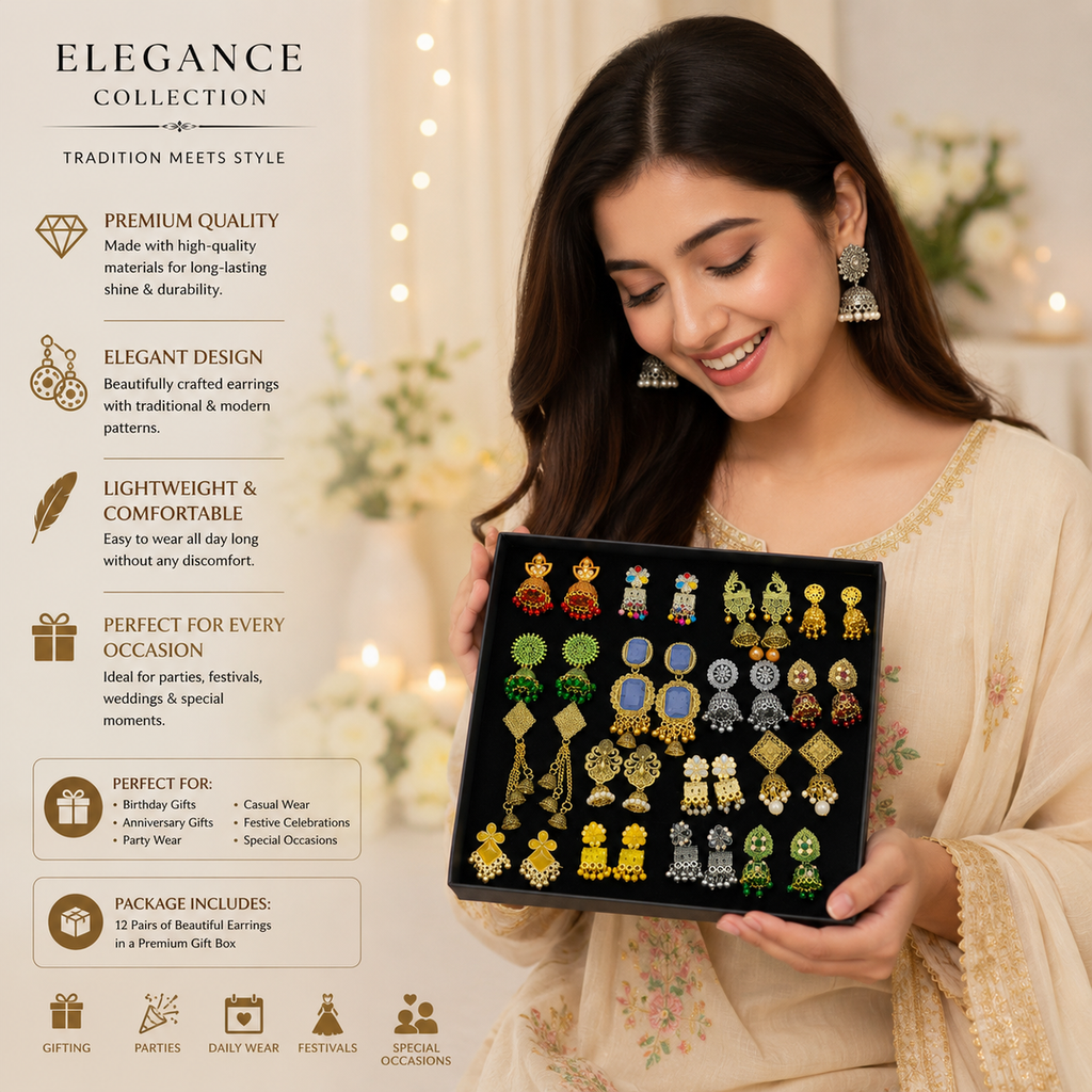 ORIGINAL INDIAN JUMKI BOX
16 Mixed Random Premium Jumki Designs